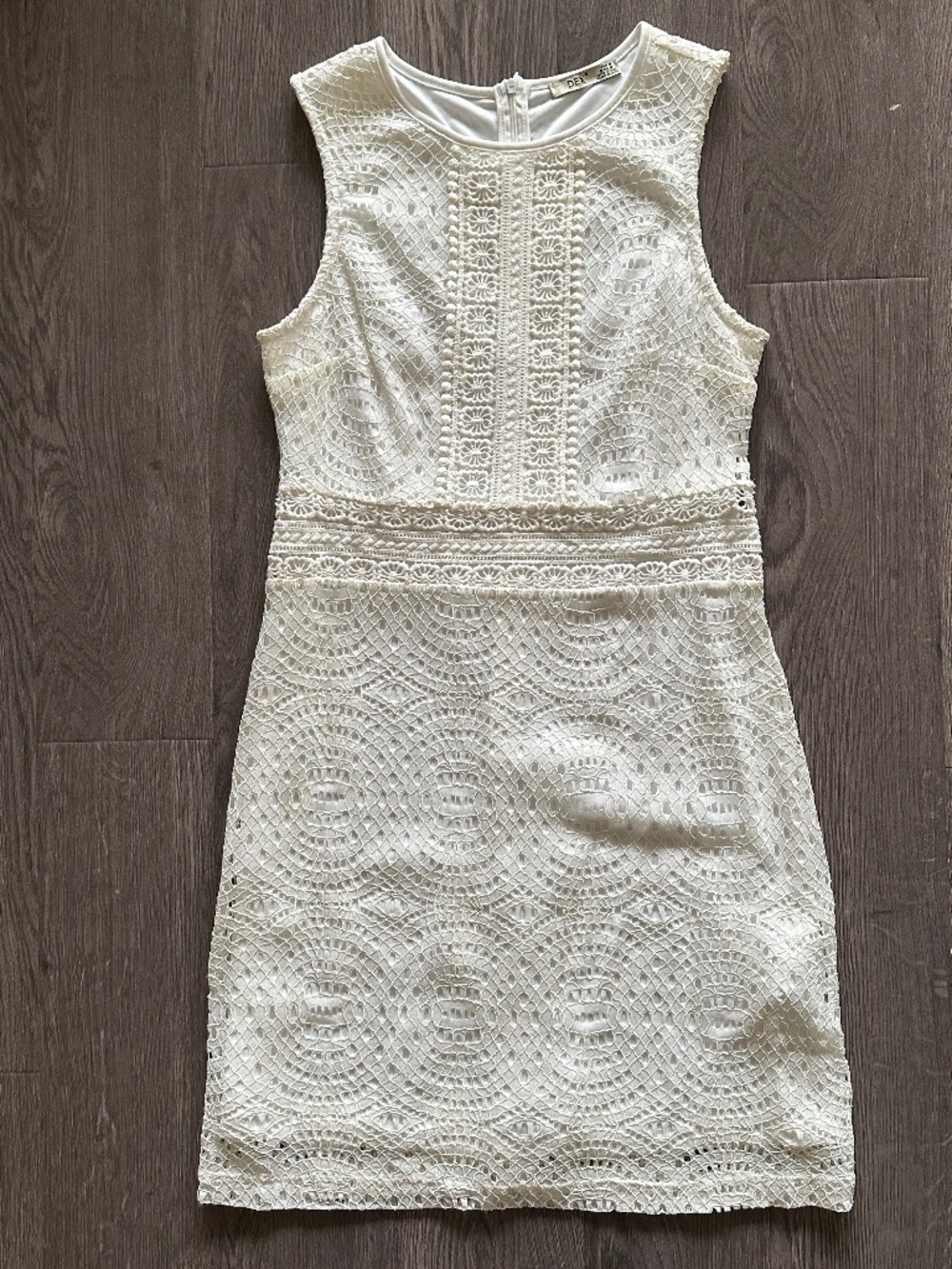 DEX White Crochet Summer Dress - Size M - NWOT